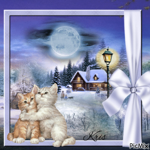 Bonne nuit hivernale - Безплатен анимиран GIF