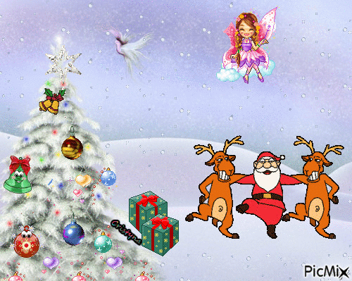 Happy Christmas - Animovaný GIF zadarmo