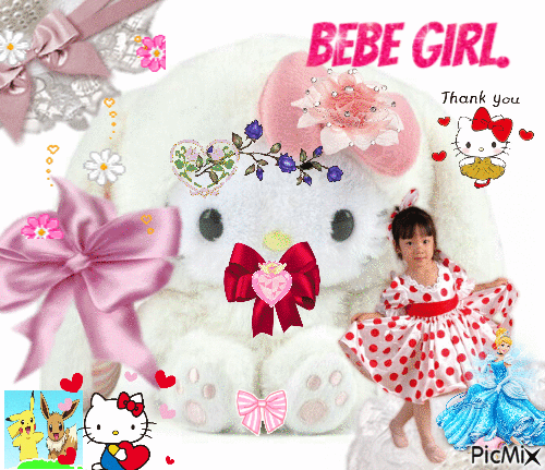 Hello Kitty: The innocent little girl :) - GIF animé gratuit