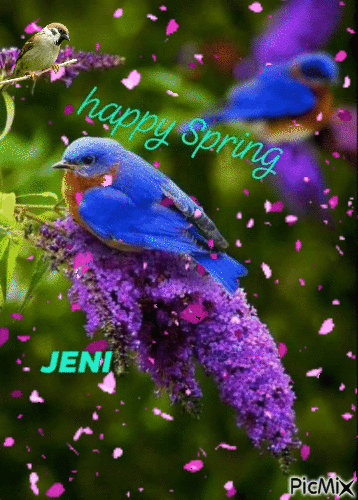 Happy spring - GIF animé gratuit
