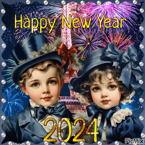 Happy New Year 2024 - Darmowy animowany GIF