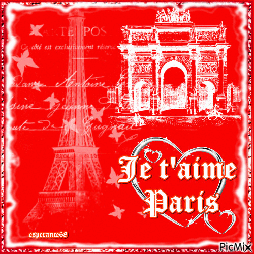 J'aime Paris (concours) - Ilmainen animoitu GIF