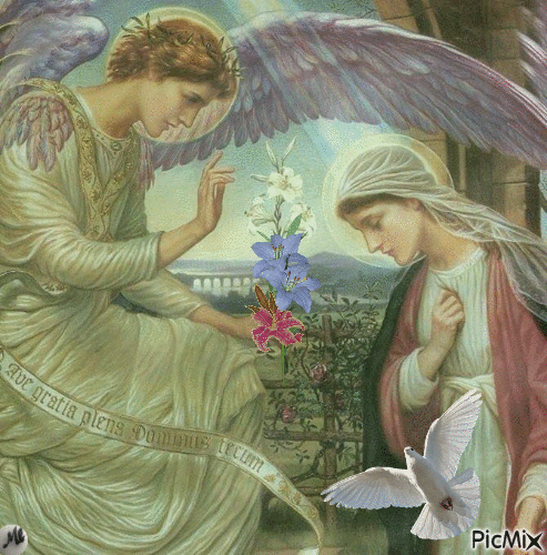 El ángel y María - Δωρεάν κινούμενο GIF