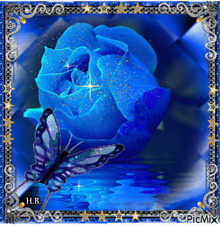 Blue Rose. - Gratis geanimeerde GIF