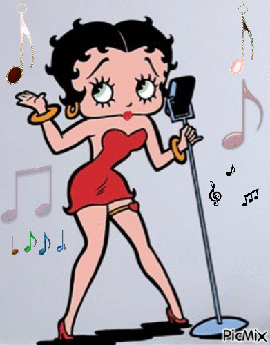 betty chanteuse - Zdarma animovaný GIF