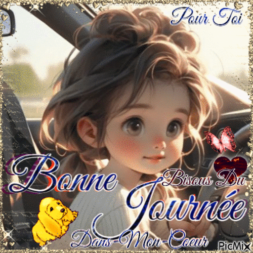 ╰⊱♥⊱╮💕Belle Journée Bisous💕╰⊱♥⊱╮ - Darmowy animowany GIF