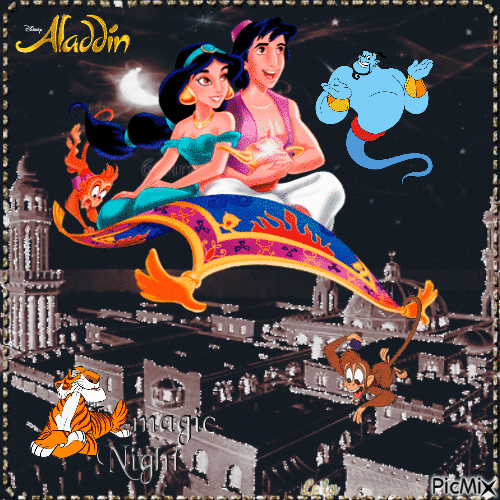 Aladdin. Magic Night - GIF animé gratuit