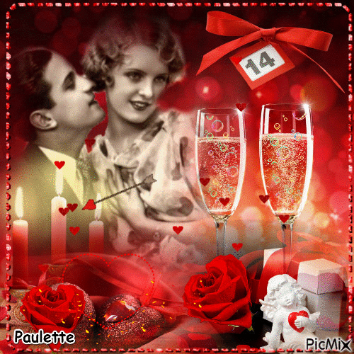 couple saint valentin - Безплатен анимиран GIF