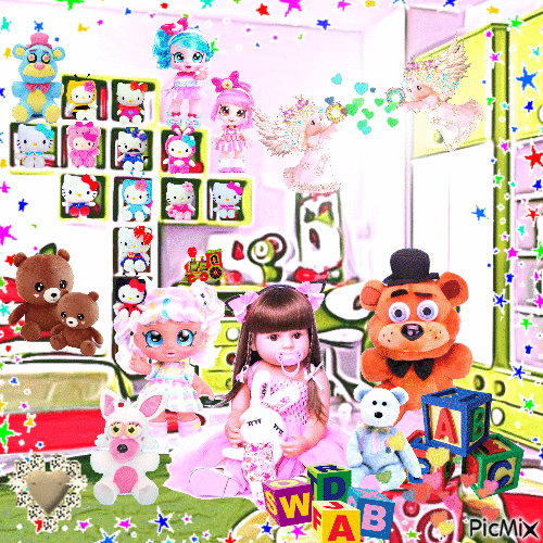 Kids room with love - 無料のアニメーション GIF
