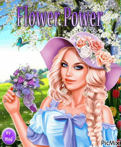 Flower Power - GIF animado grátis