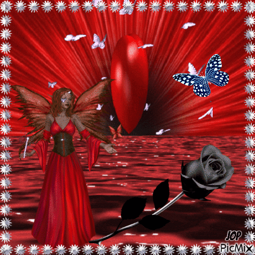 Femme en rouge - Darmowy animowany GIF