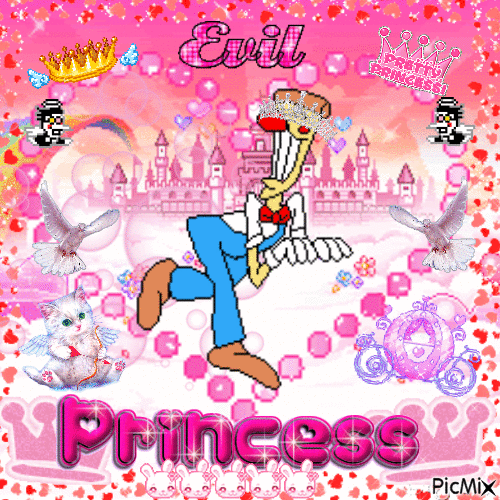 Princess Pizzahead - Bezmaksas animēts GIF