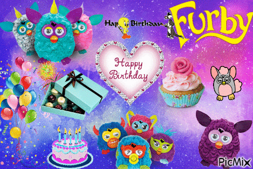 Furby (for a birthday) - Free animated GIF