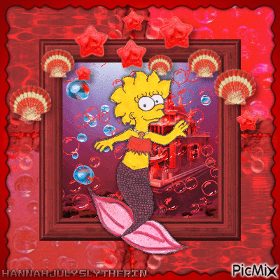 ♠Lisa Simpson as a Mermaid♠ - Бесплатный анимированный гифка