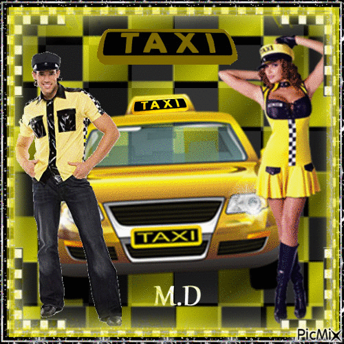 Taxi - Gratis animeret GIF