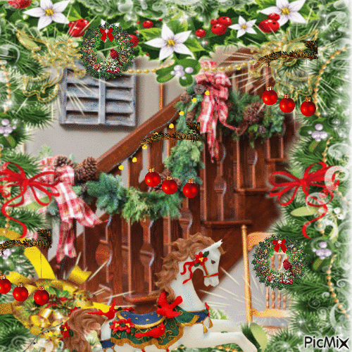 Inside The Home At Christmas - Бесплатный анимированный гифка