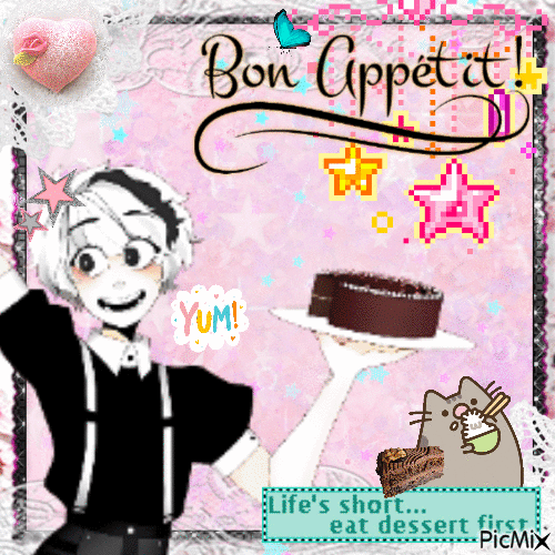 Bon appetit! | Cakey - Бесплатный анимированный гифка