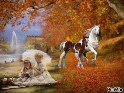 kdo pour Angeline15 comme tu aimes bien les chevaux je t'offre ce cadeau - GIF animé gratuit