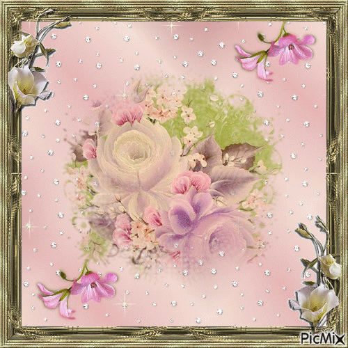 bouquet pastel - Gratis animerad GIF