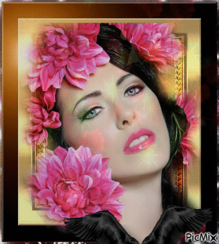Portrait floral - Ingyenes animált GIF