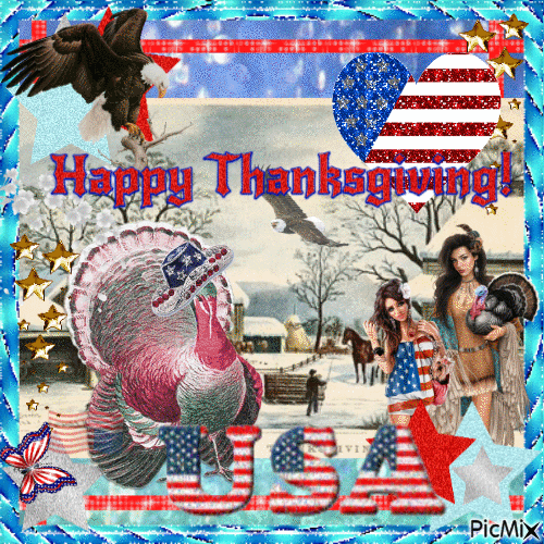 America Thanksgiving USA - Бесплатный анимированный гифка