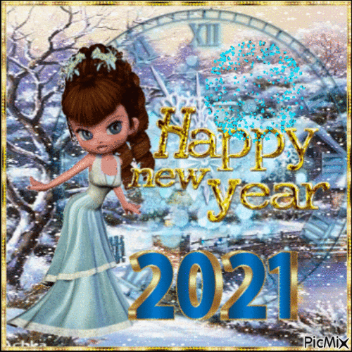 Happy New Year 2021 - Zdarma animovaný GIF