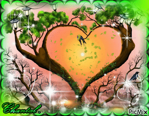 arbre à coeur - Δωρεάν κινούμενο GIF