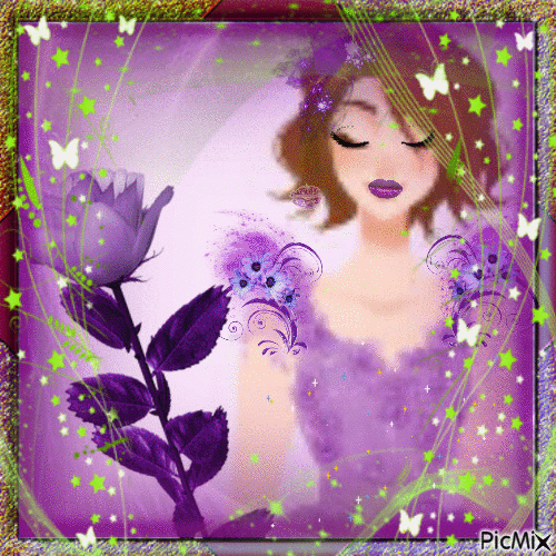 Violette - femme - GIF animado gratis