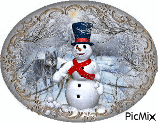 Snowman - GIF animate gratis