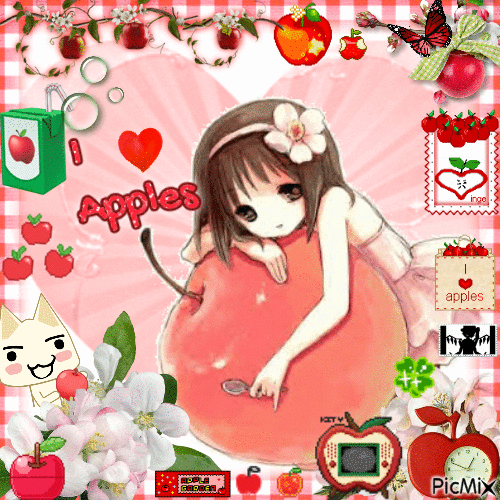 i love apples - Animovaný GIF zadarmo