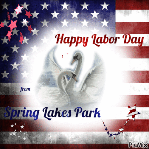Happy Labor Day from Spring Lakes Park - GIF animate gratis