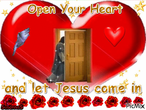Avaa Sydämesi ovi Jeesukselle - Nemokamas animacinis gif