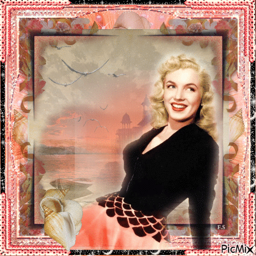 Marilyn Monroe, Actrice, Chanteuse américaine - Бесплатный анимированный гифка