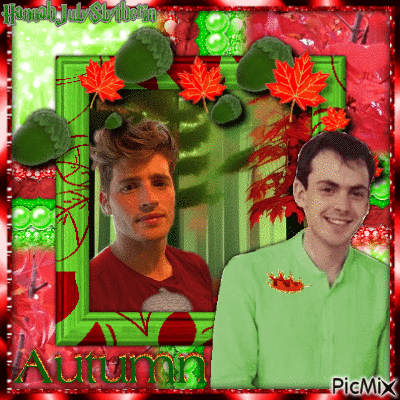 [=]Gregg & Skandar in Autumn in Green & Red[=] - Free animated GIF