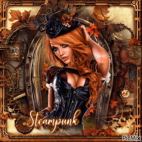 Femme Steampunk d'automne...concours - GIF animé gratuit