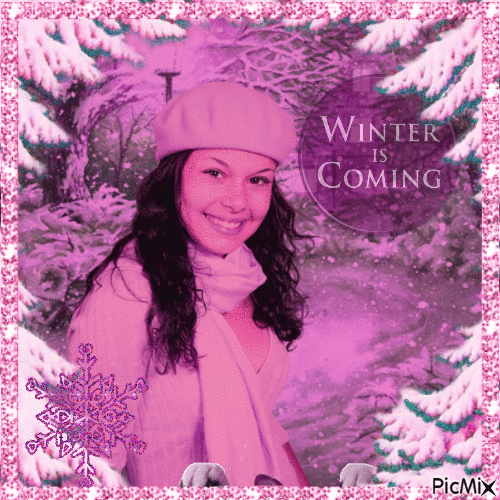 Winter is Coming in Pink - Free animated GIF