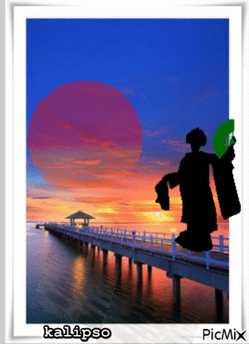 Sunset and dancing.. - GIF animado gratis