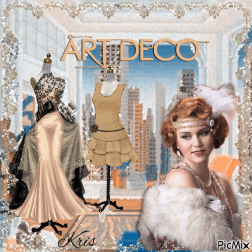 Belle robe Art Déco - Free animated GIF