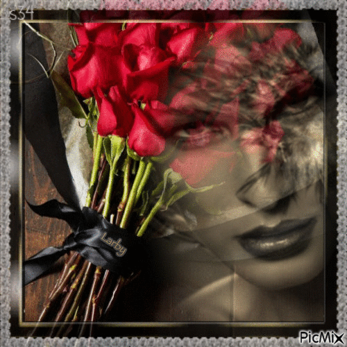 Roses rouges !!!!! - Безплатен анимиран GIF
