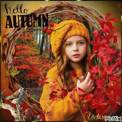 Hello Autumn - Animovaný GIF zadarmo