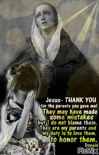 Jesus- THANK YOU for the parents - Безплатен анимиран GIF