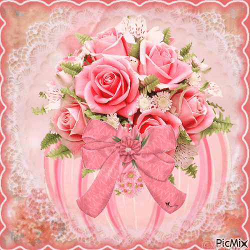 Pink Pumpkin Bouquet - Darmowy animowany GIF