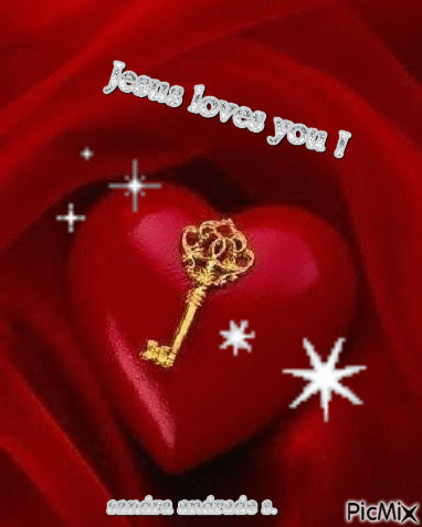 Jesus is love - Animovaný GIF zadarmo