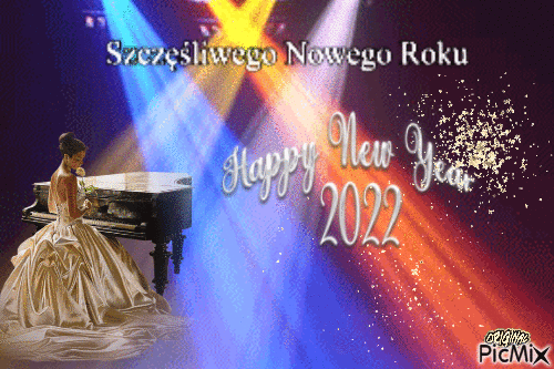 Szczęśliwego Nowego Roku 2022 - Ingyenes animált GIF