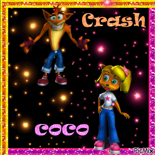 CRASH & COCO BANDICOOT - Darmowy animowany GIF