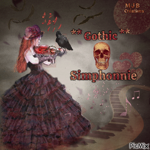 .. Symphonie   Gothic .. M J B Créations - Бесплатный анимированный гифка