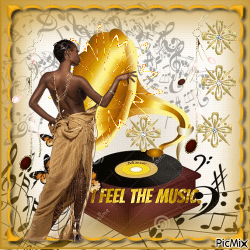 FEELING THE MUSIC - Бесплатный анимированный гифка