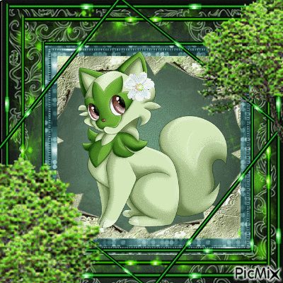 green cat - Gratis animeret GIF