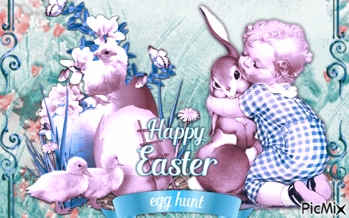 Vintage Easter - GIF animé gratuit