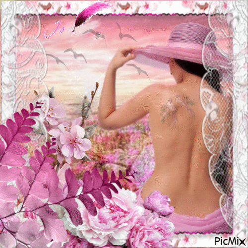 Charme rose parfum ! - GIF animate gratis